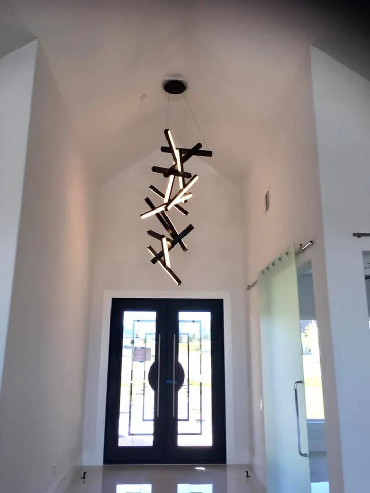 Modern Vertical Geometric Aluminum Chandelier for Staircase/Foyer/High-ceiling - Image 14