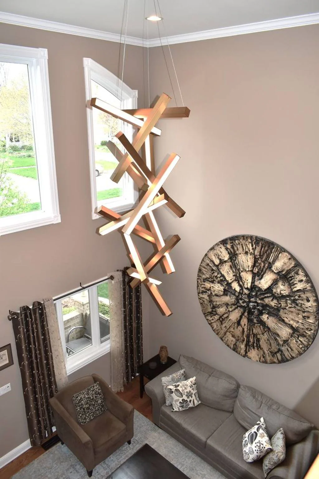 Modern Vertical Geometric Aluminum Chandelier for Staircase/Foyer/High-ceiling - Image 19