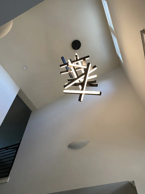 Modern Vertical Geometric Aluminum Chandelier for Staircase/Foyer/High-ceiling - Image 20