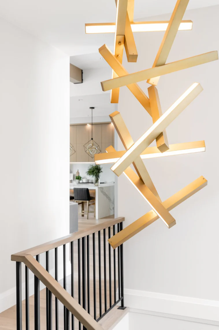 Modern Vertical Geometric Aluminum Chandelier for Staircase/Foyer/High-ceiling - Image 21