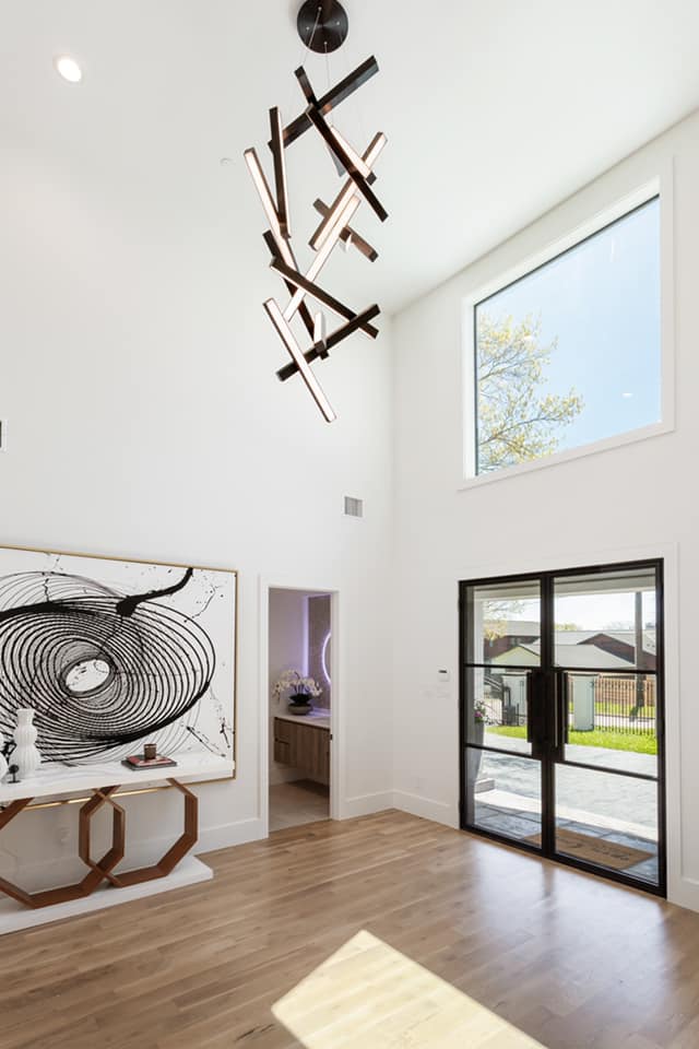 Modern Vertical Geometric Aluminum Chandelier for Staircase/Foyer/High-ceiling - Image 22