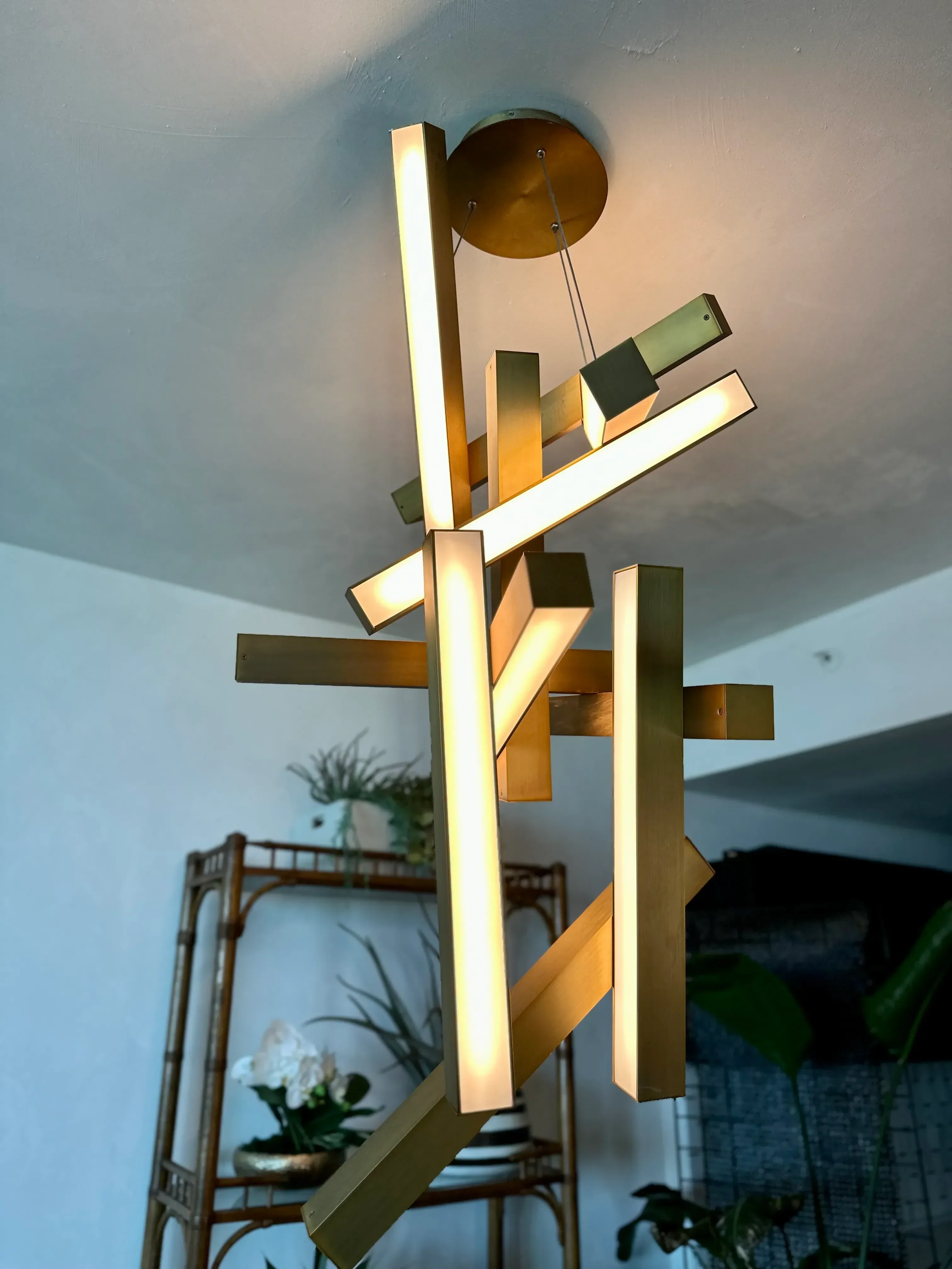 Modern Vertical Geometric Aluminum Chandelier for Staircase/Foyer/High-ceiling - Image 24