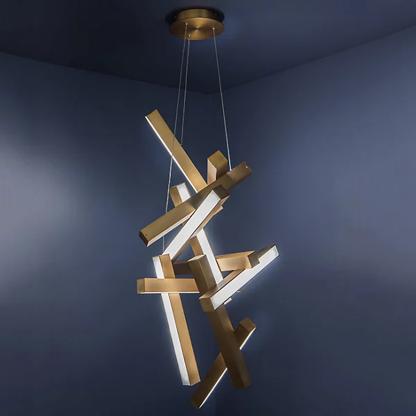 Modern Vertical Geometric Aluminum Chandelier for Staircase/Foyer/High-ceiling - Image 25