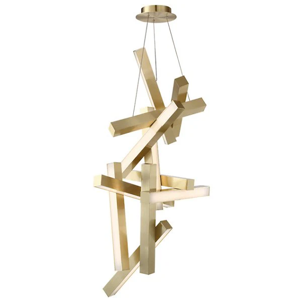 Modern Vertical Geometric Aluminum Chandelier for Staircase/Foyer/High-ceiling - Image 26