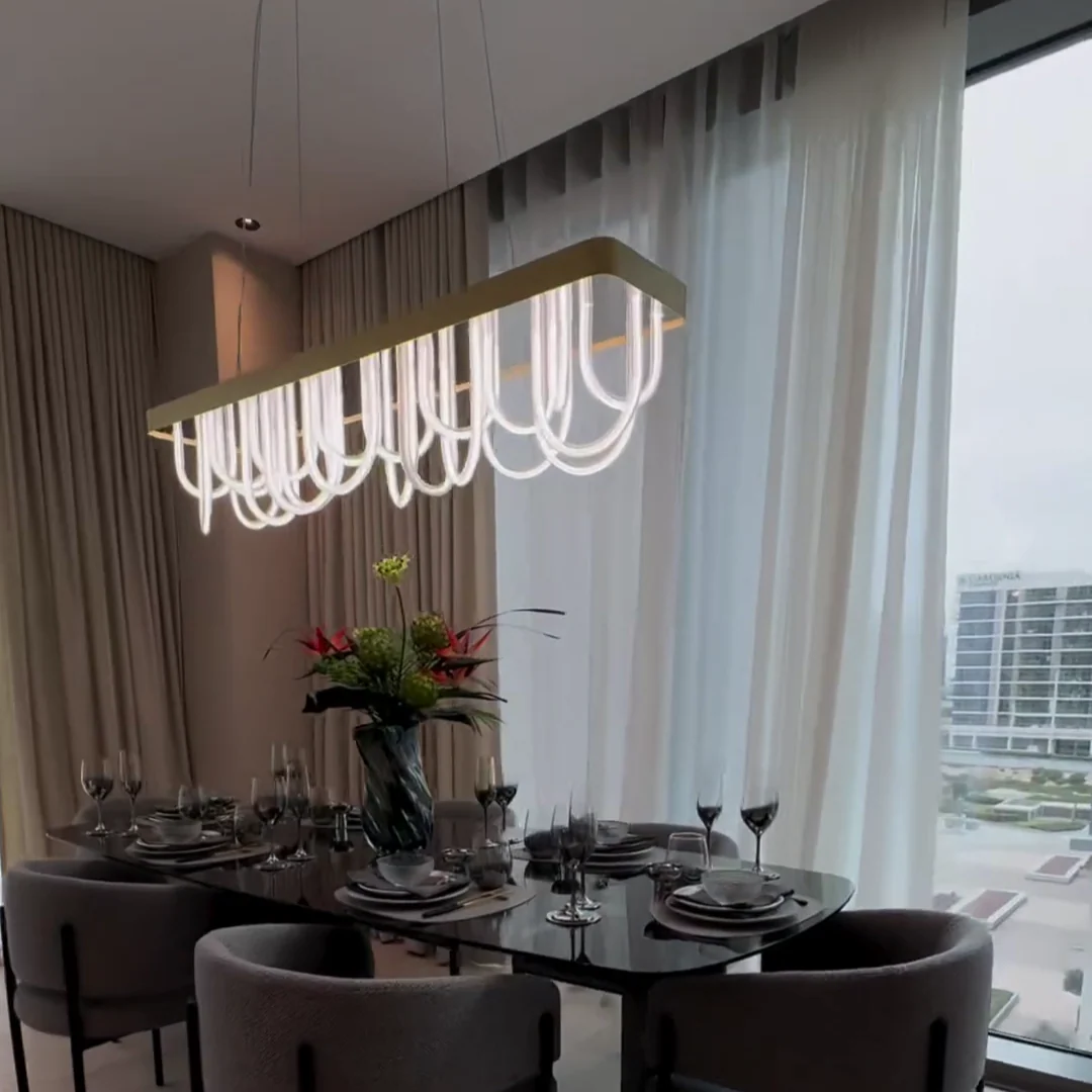 Modern Wavy Chandelier for Dining Room/Kitchen Island - Image 4
