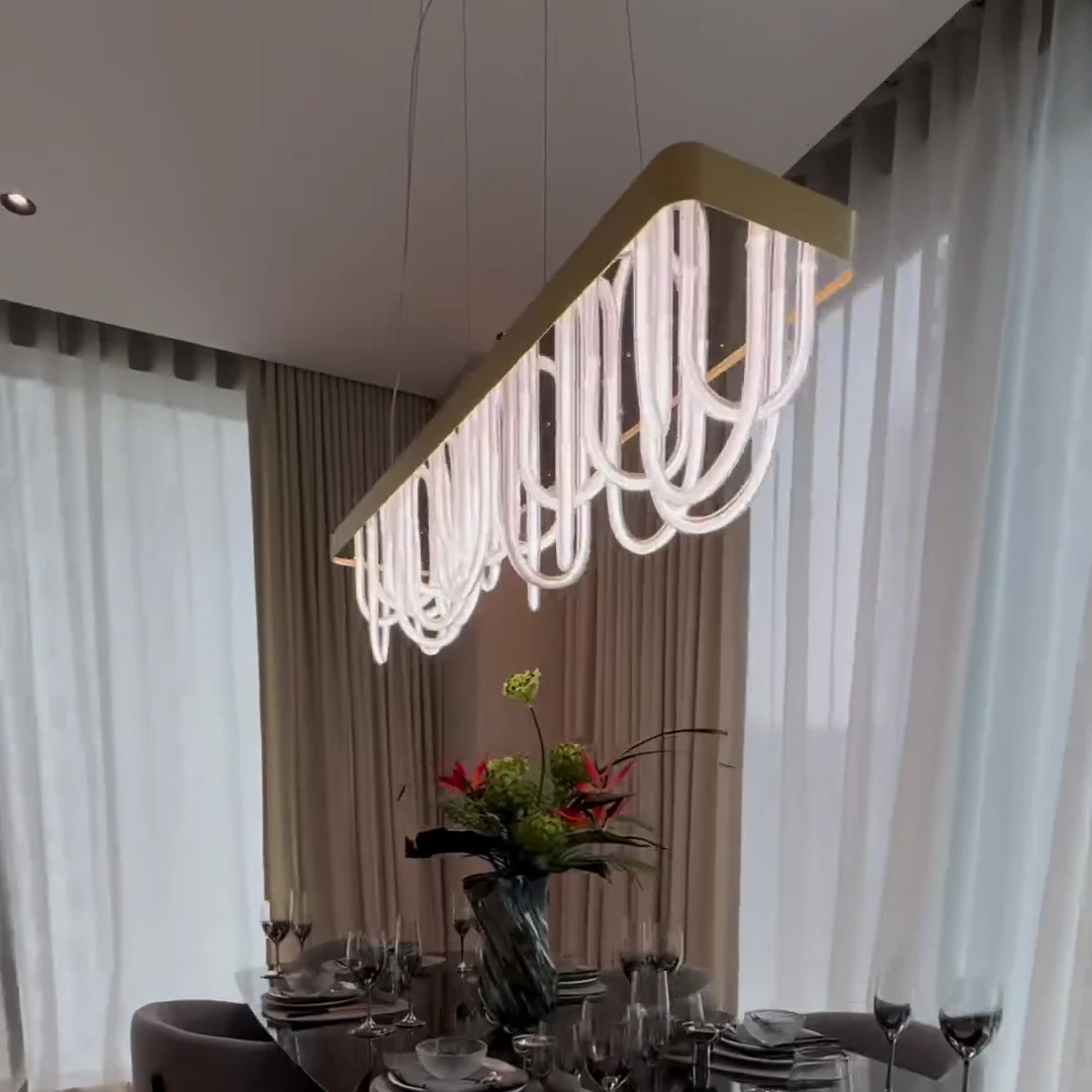 Modern Wavy Chandelier for Dining Room/Kitchen Island - Image 5