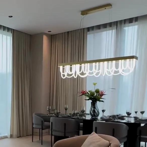 Modern Wavy Chandelier for Dining Room/Kitchen Island - Image 6