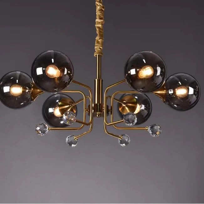 Glass Globes Chandelier|Sputnik Ceiling Fixtures Light|Magic Bean Mid Century Pendant - Image 7