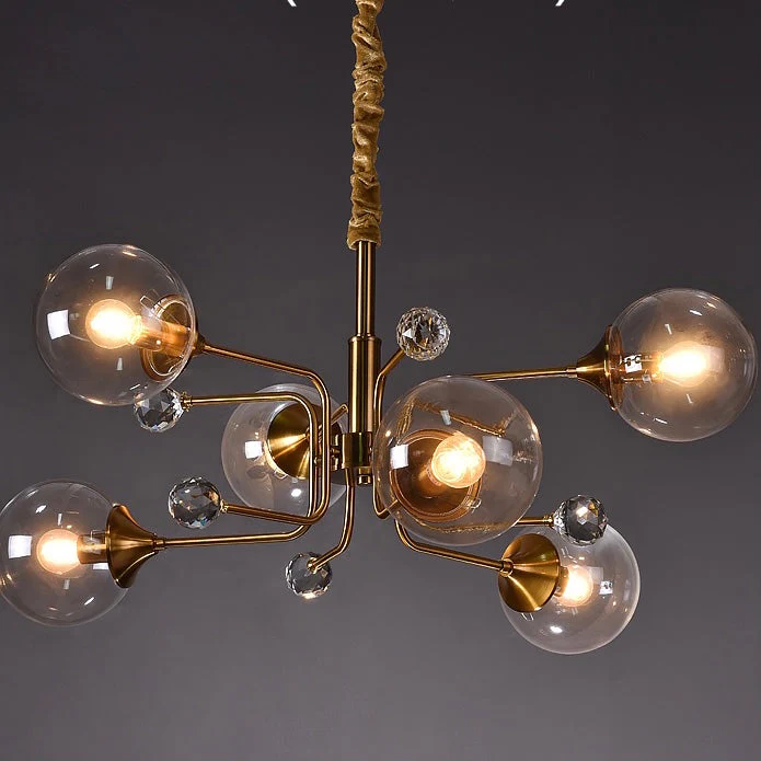 Glass Globes Chandelier|Sputnik Ceiling Fixtures Light|Magic Bean Mid Century Pendant - Image 8