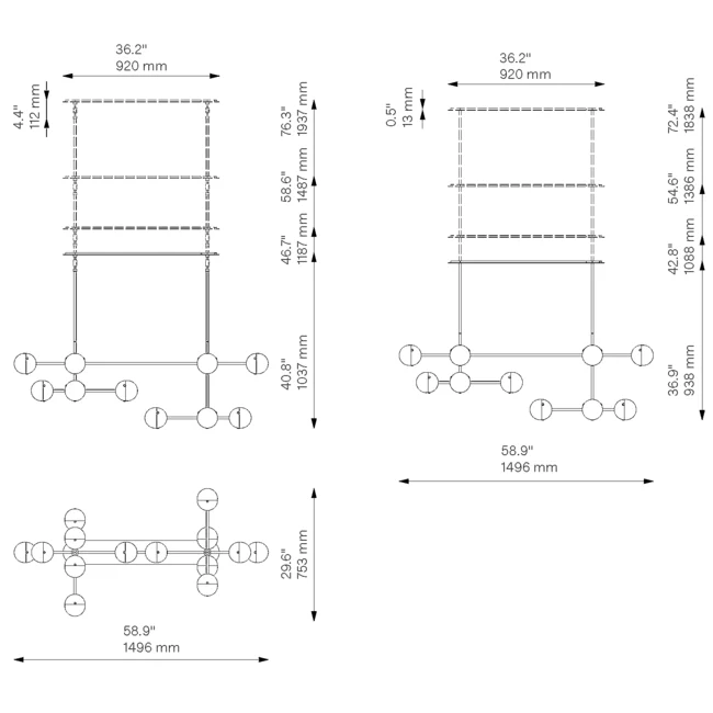 Caldera Linear Chandelier - Image 2