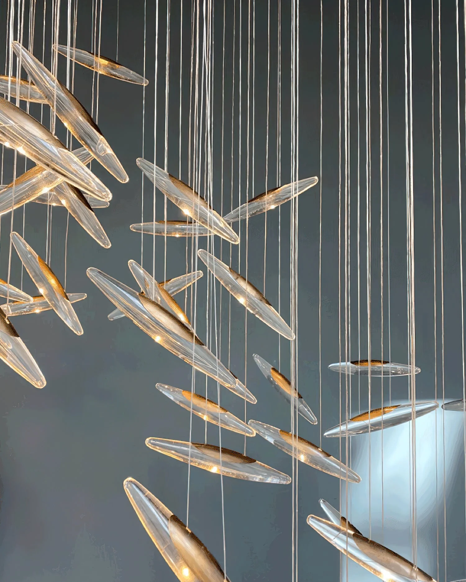 Moonlight Whispers Chandelier,Modern Spiral Glass  Customisable Chandelier - Image 13
