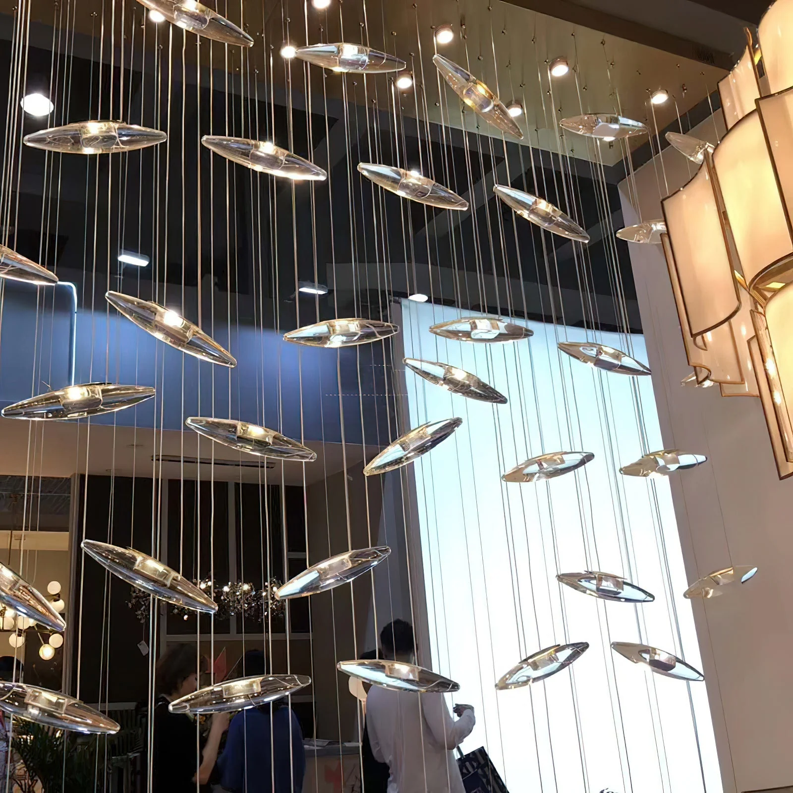 Moonlight Whispers Chandelier,Modern Spiral Glass  Customisable Chandelier - Image 20