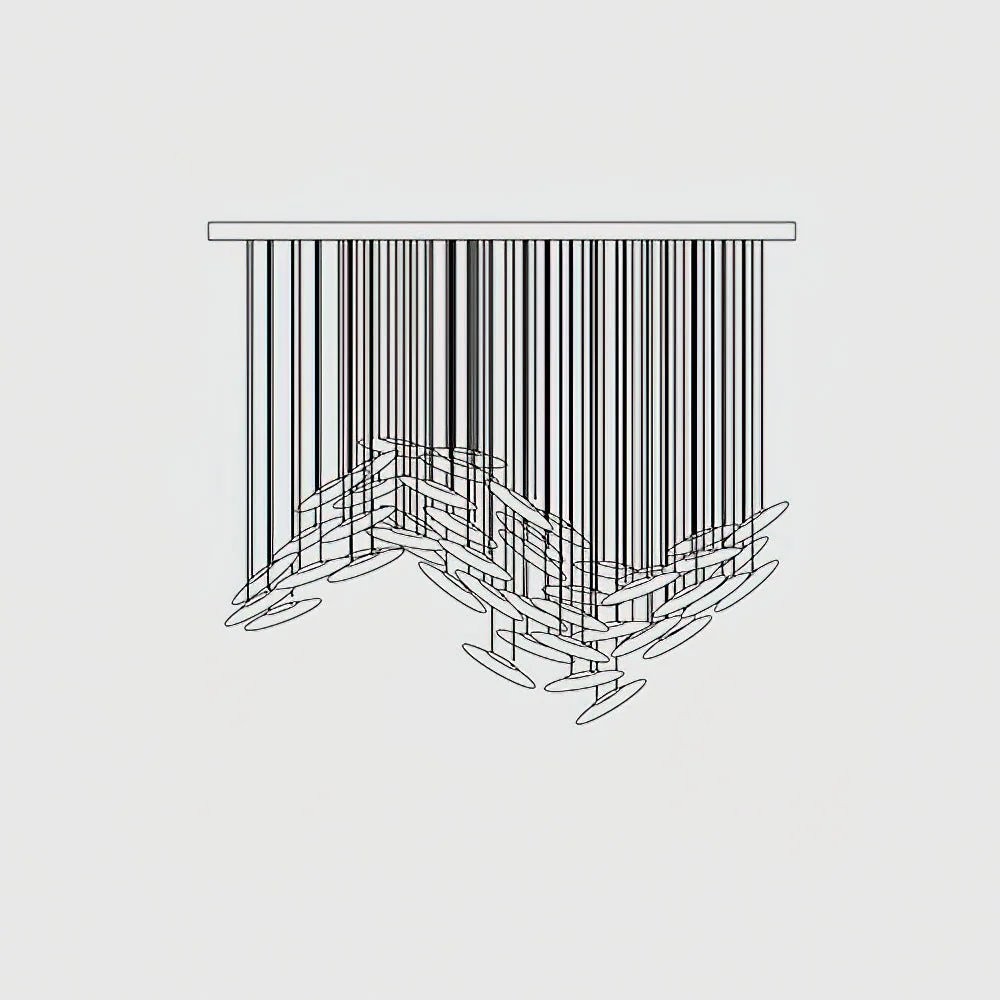 Moonlight Whispers Chandelier,Modern Spiral Glass  Customisable Chandelier - Image 27