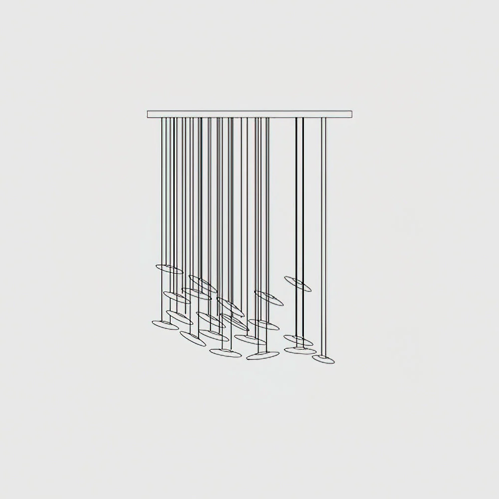 Moonlight Whispers Chandelier,Modern Spiral Glass  Customisable Chandelier - Image 28