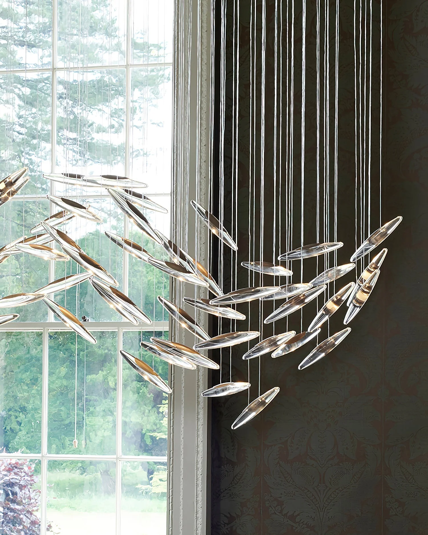 Moonlight Whispers Chandelier,Modern Spiral Glass  Customisable Chandelier - Image 3