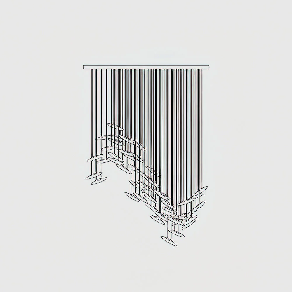 Moonlight Whispers Chandelier,Modern Spiral Glass  Customisable Chandelier - Image 31