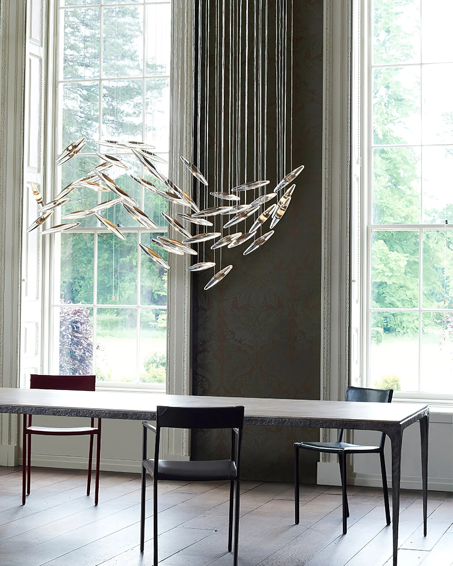 Moonlight Whispers Chandelier,Modern Spiral Glass  Customisable Chandelier - Image 9