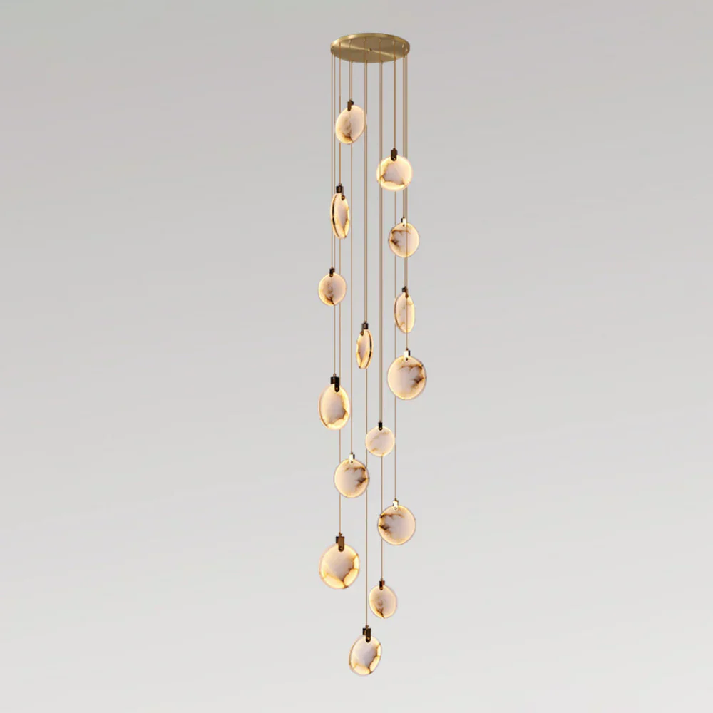 Moonshade Natural Marble Pendant Light Fixture - Image 20