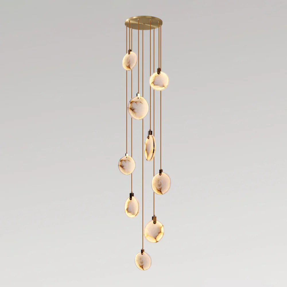 Moonshade Natural Marble Pendant Light Fixture - Image 22