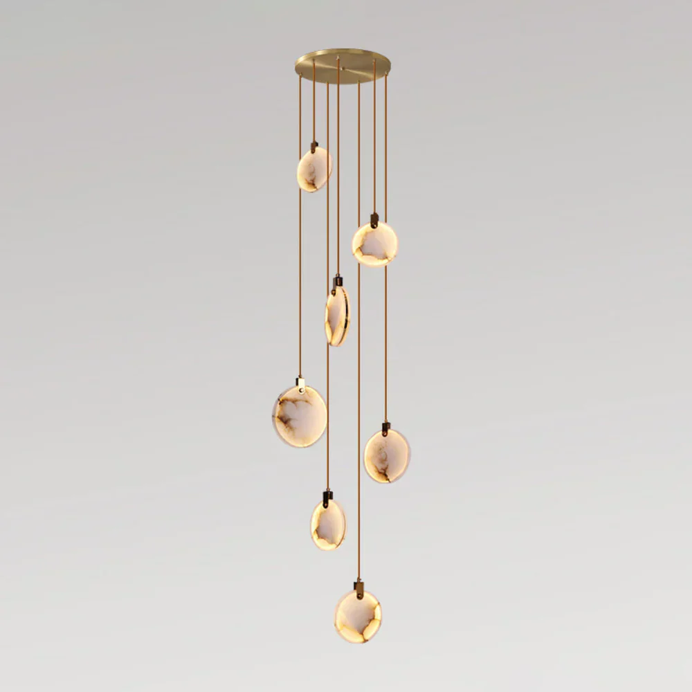 Moonshade Natural Marble Pendant Light Fixture - Image 23