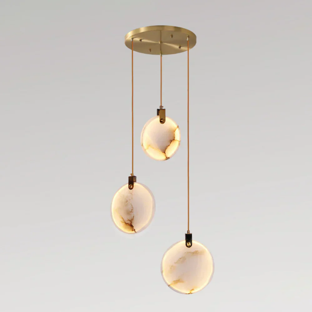 Moonshade Natural Marble Pendant Light Fixture - Image 24