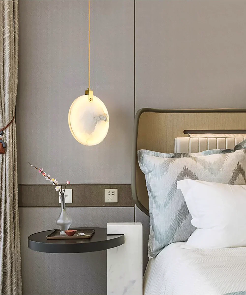 Moonshade Natural Marble Pendant Light Fixture - Image 3