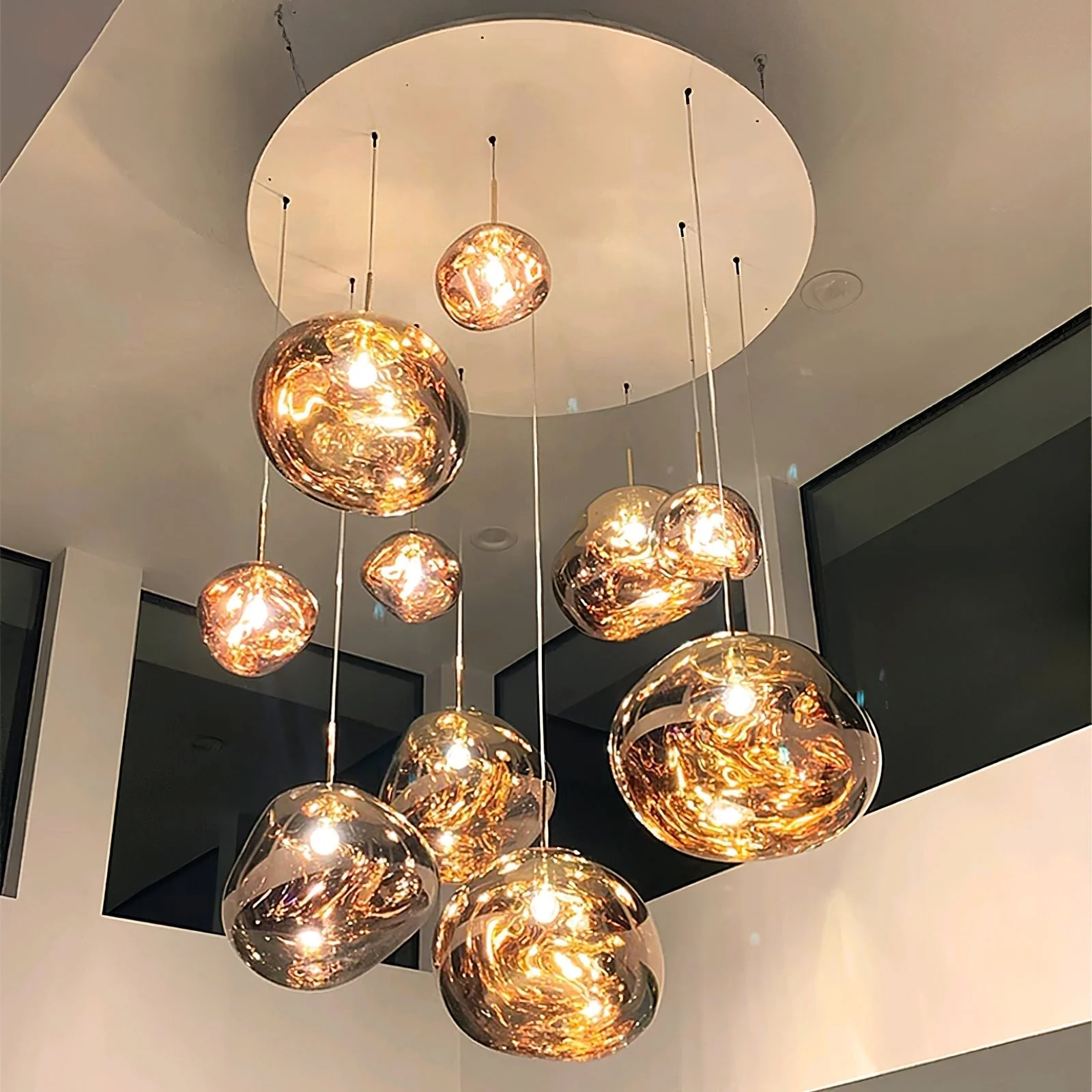 Multi Lava Round Chandelier - Image 103