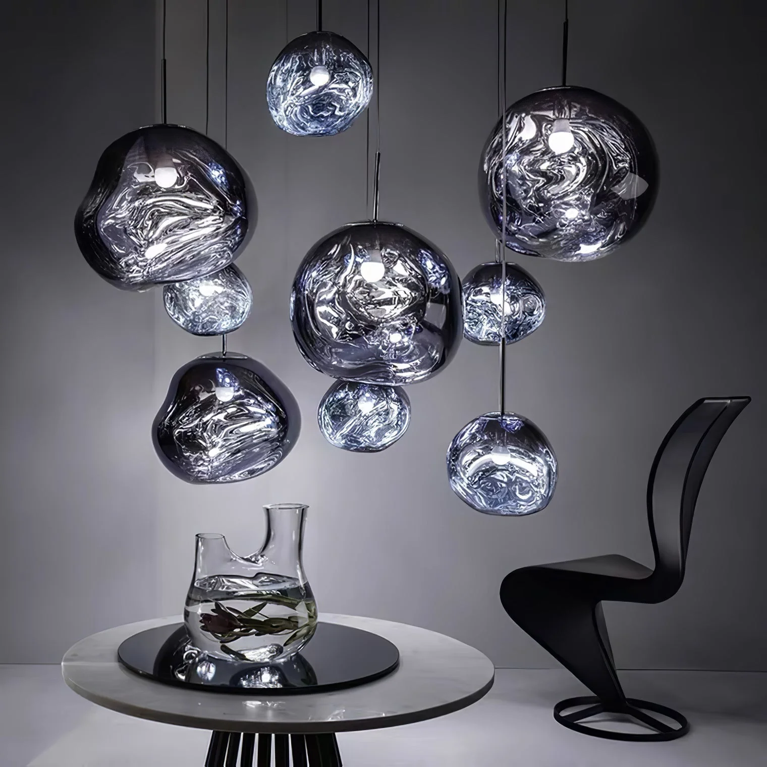 Multi Lava Round Chandelier - Image 107