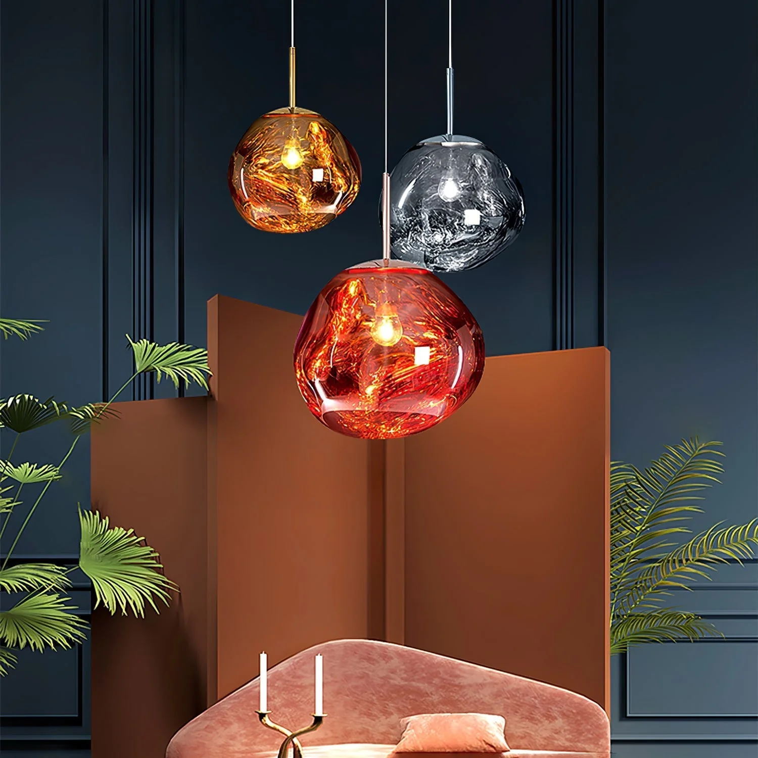 Multi Lava Round Chandelier - Image 108