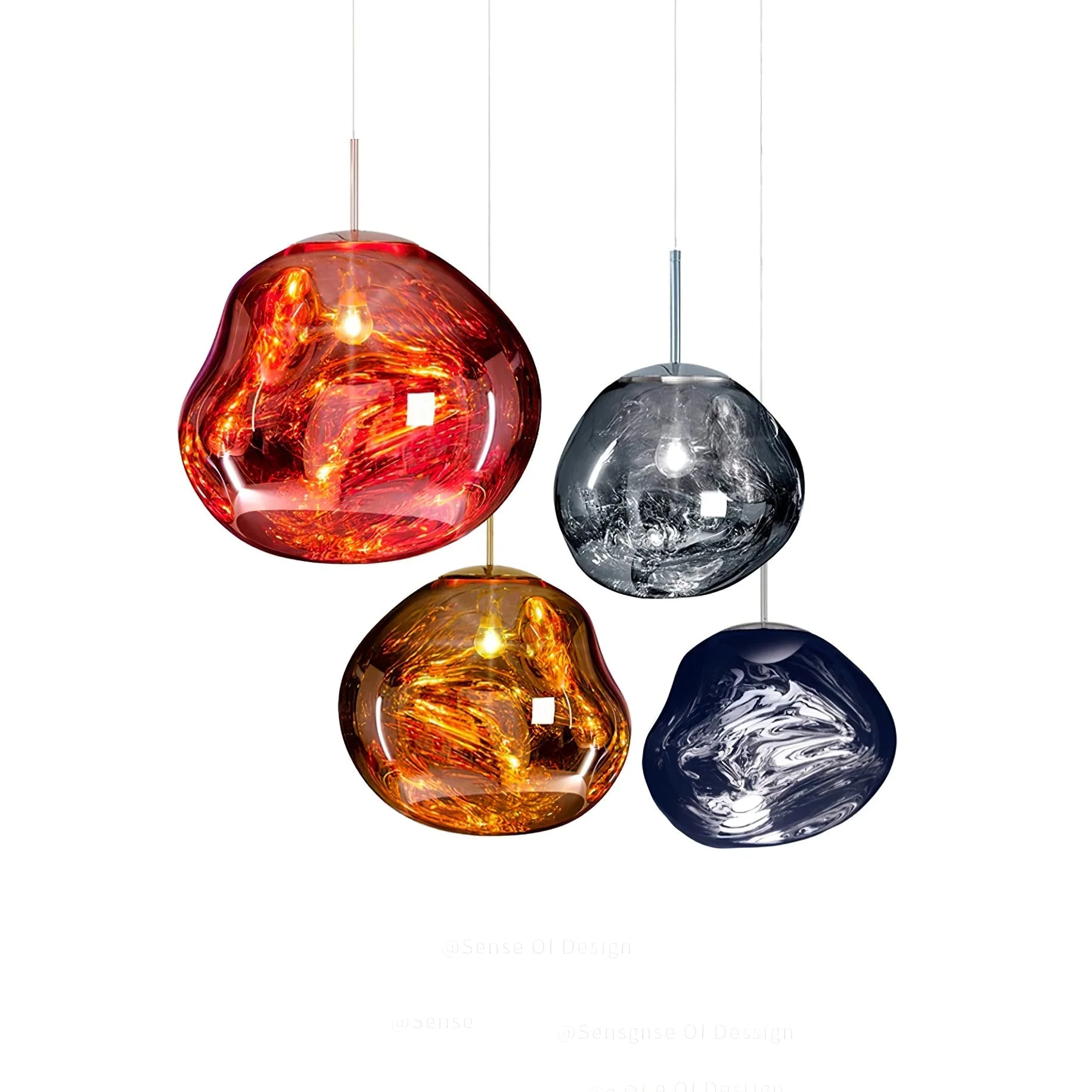 Multi Lava Round Chandelier - Image 123