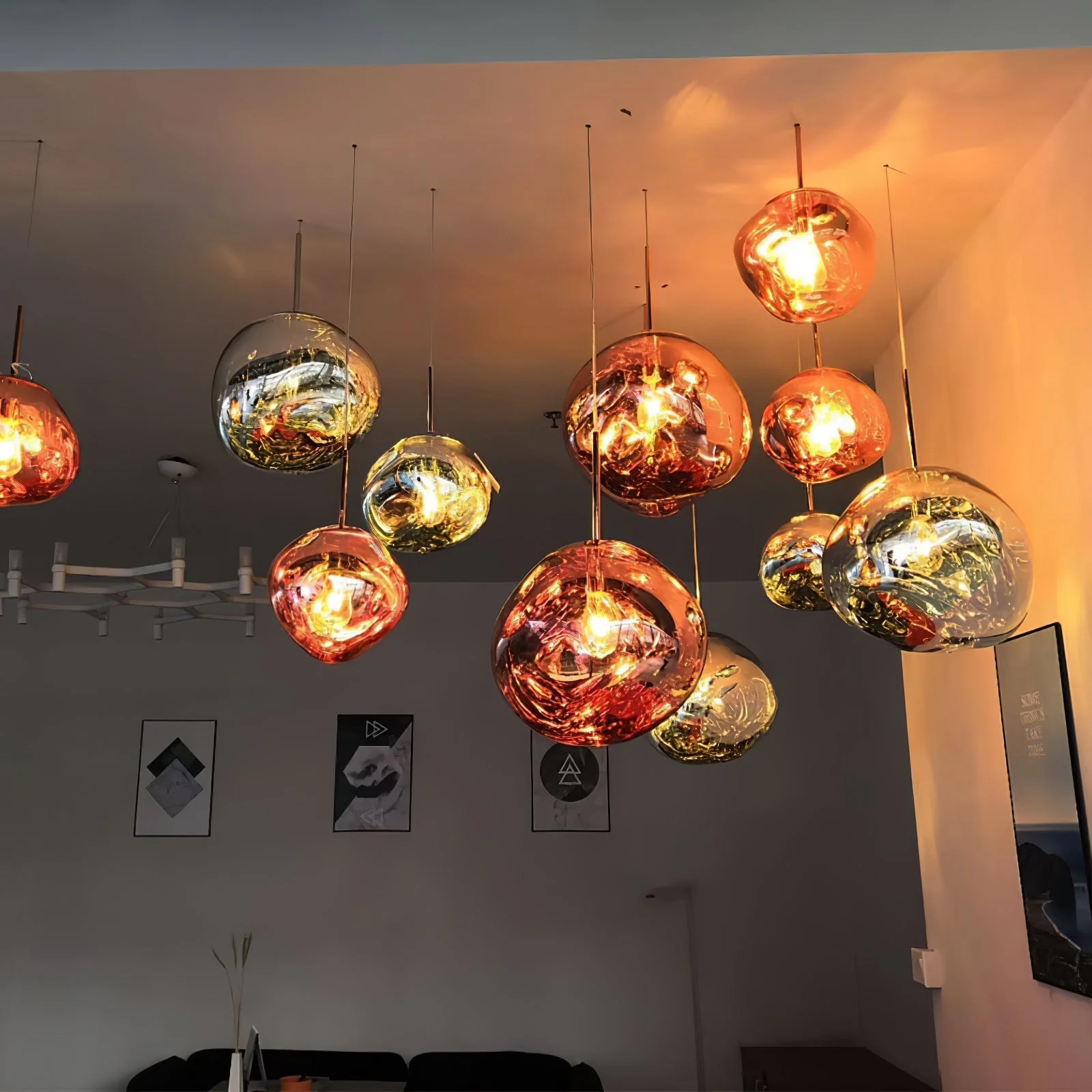 Multi Lava Round Chandelier - Image 125