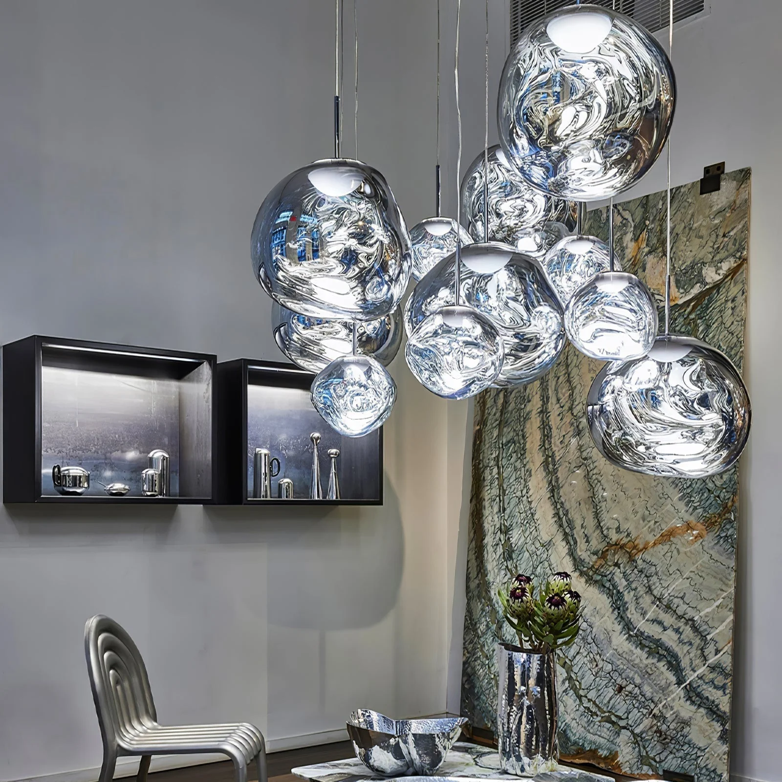 Multi Lava Round Chandelier - Image 129