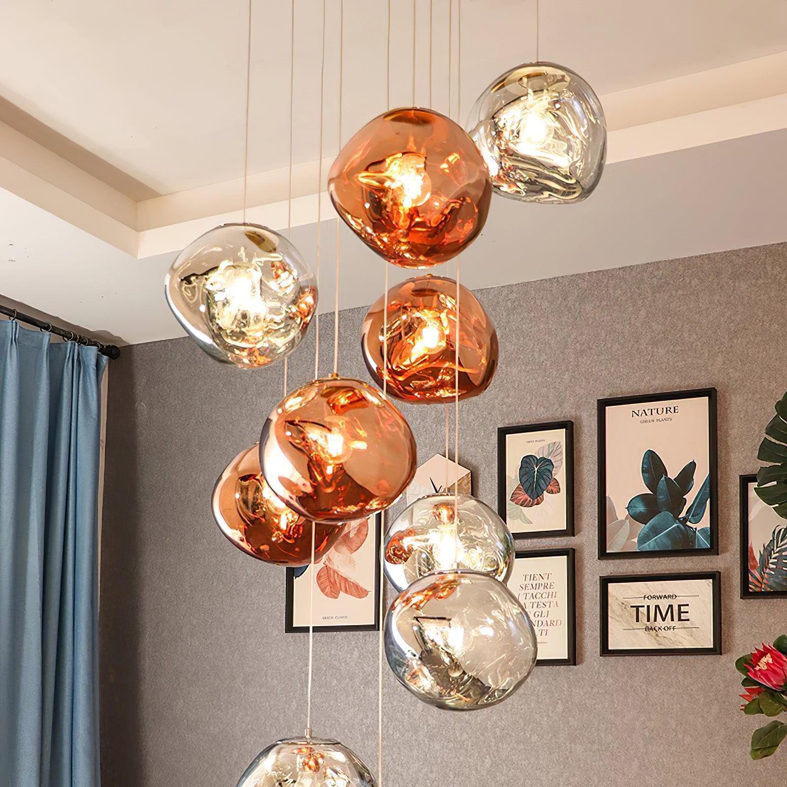 Multi Lava Round Chandelier - Image 2