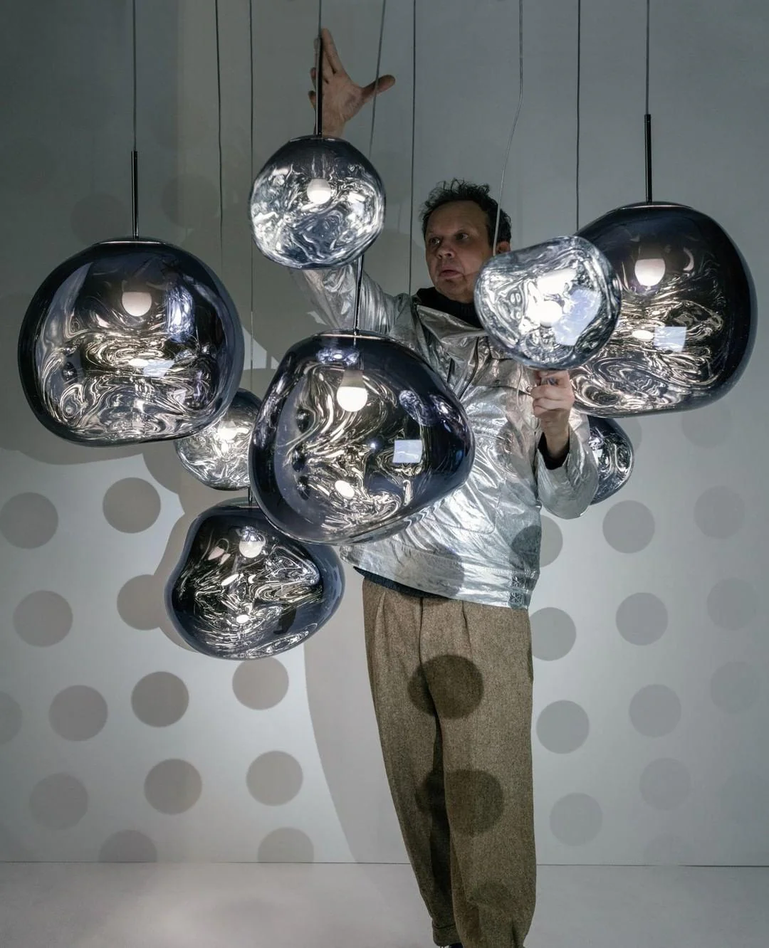 Multi Lava Round Chandelier - Image 25