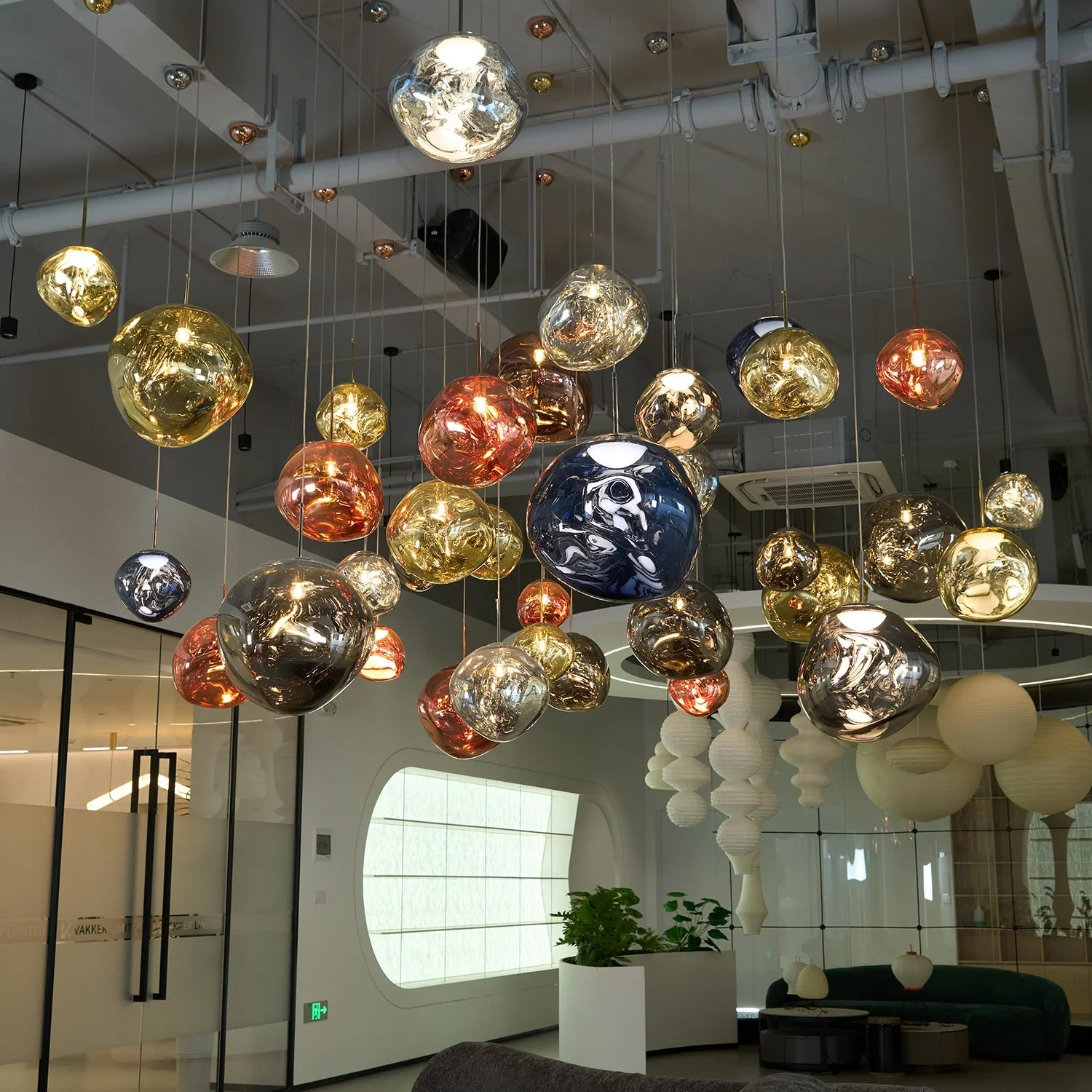 Multi Lava Round Chandelier - Image 4