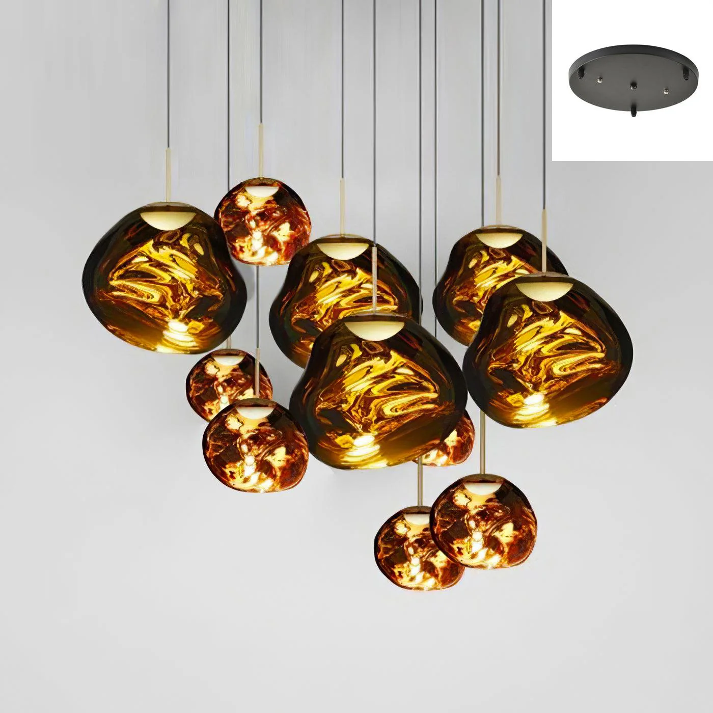 Multi Lava Round Chandelier - Image 47