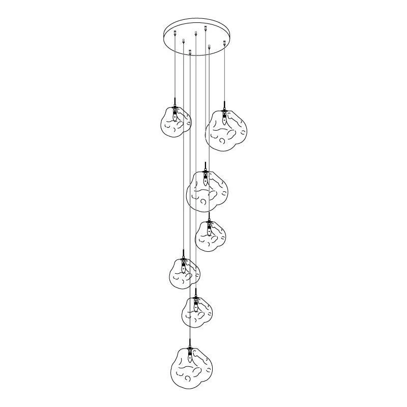 Multi Lava Round Chandelier - Image 60
