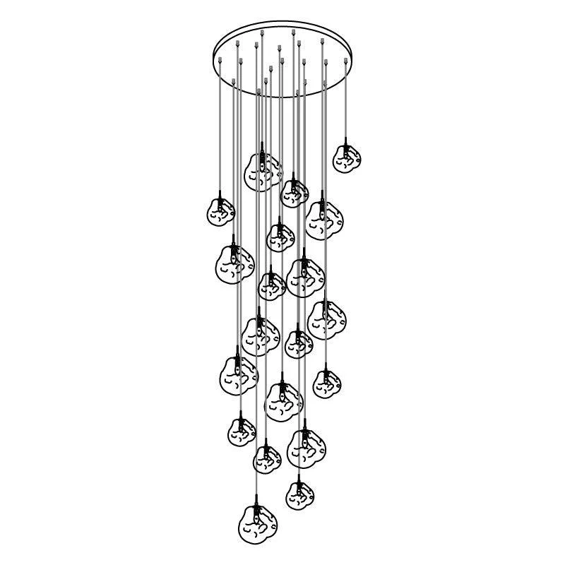 Multi Lava Round Chandelier - Image 63