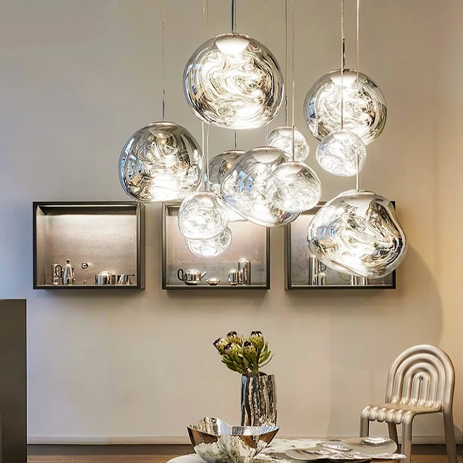 Multi Lava Round Chandelier - Image 7