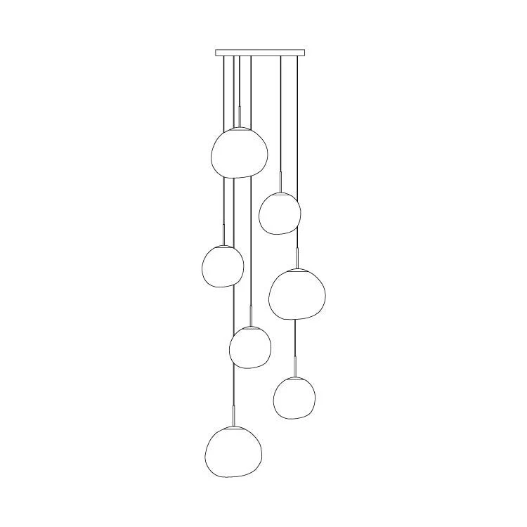 Multi Lava Round Chandelier - Image 75