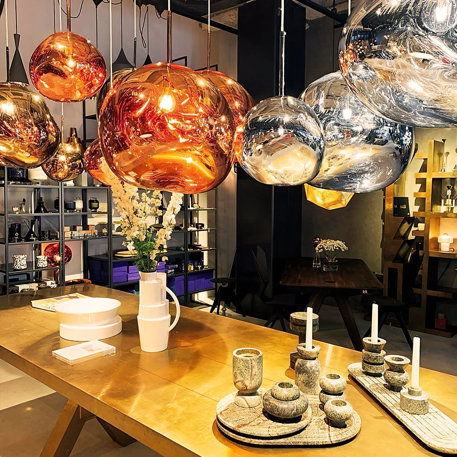 Multi Lava Round Chandelier - Image 8