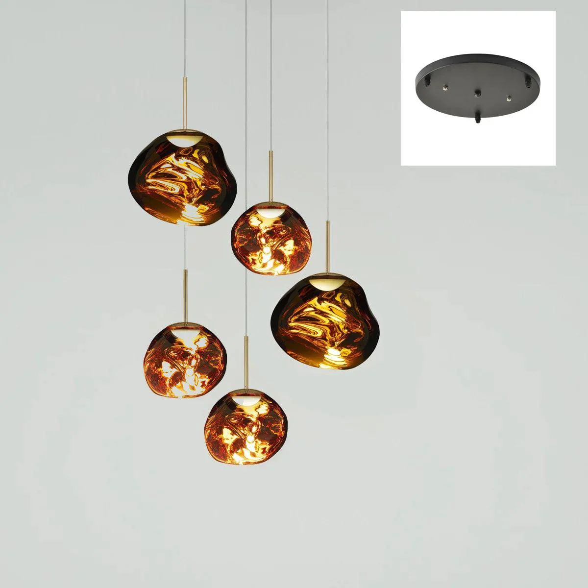 Multi Lava Round Chandelier - Image 88