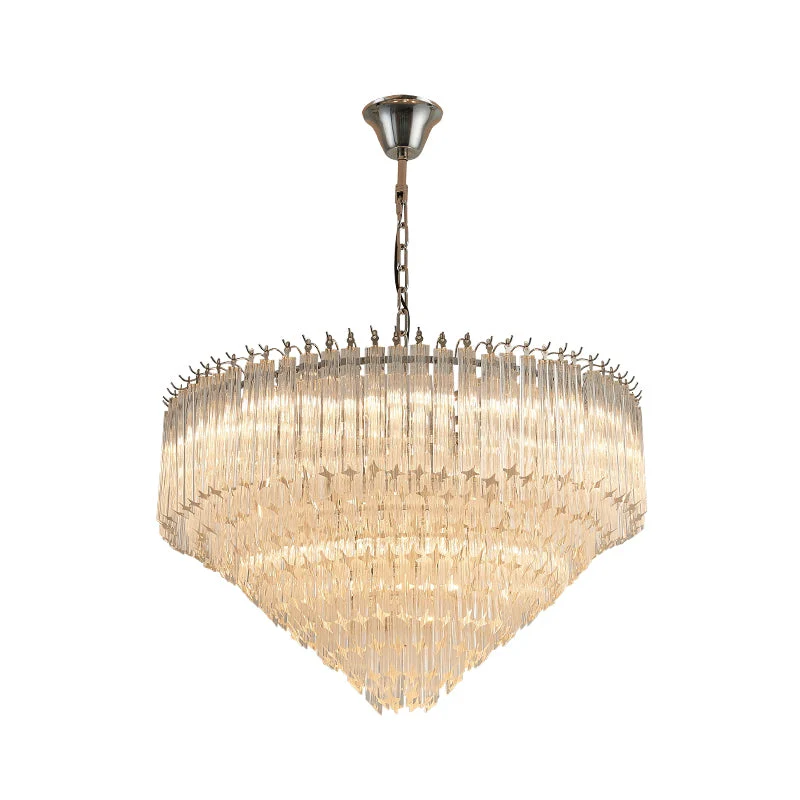 Multi-Tier Modern Light Luxury Crystal Rods Pendant Chandelier for Living Room/Bedroom/Foyer/Entrys - Image 2