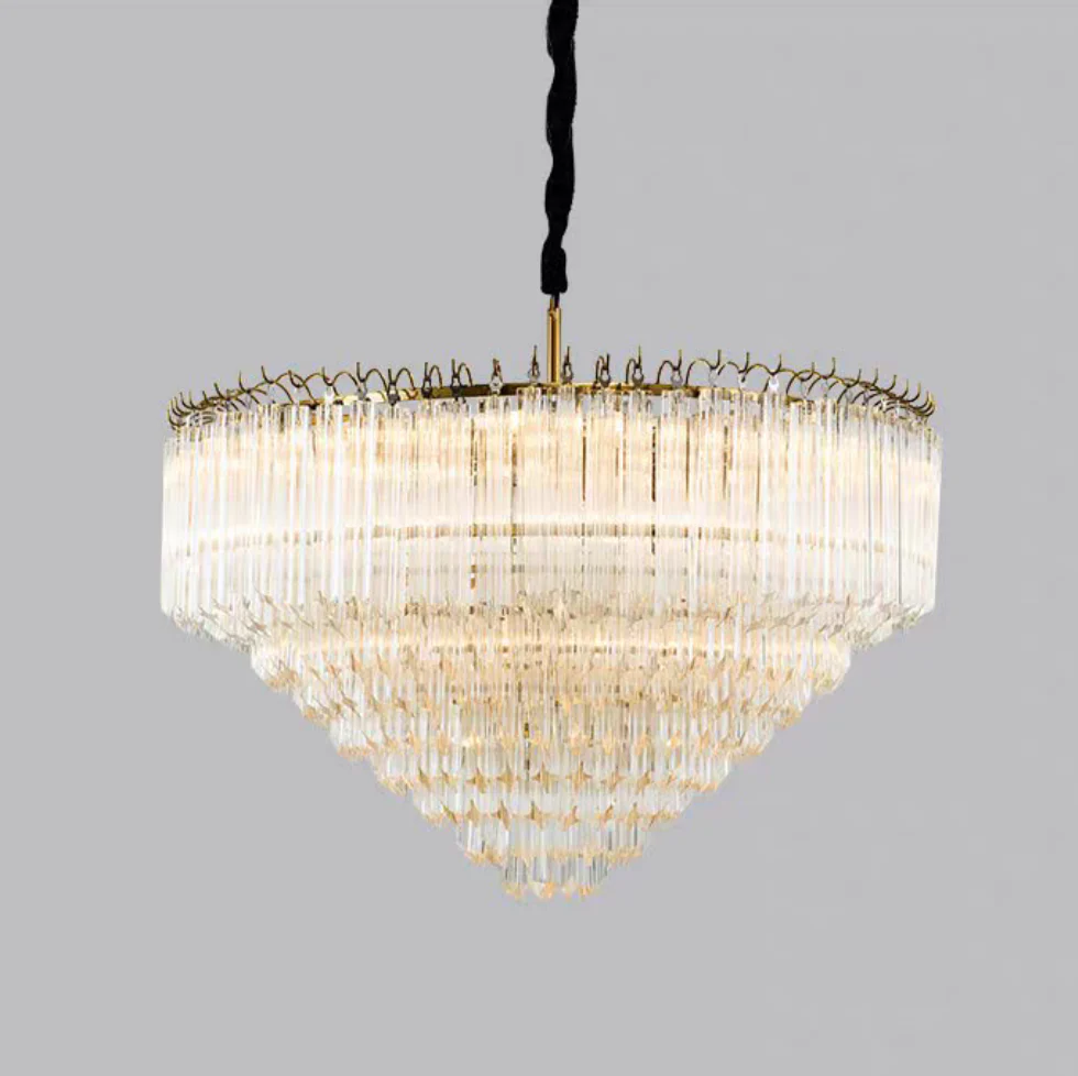 Multi-Tier Modern Light Luxury Crystal Rods Pendant Chandelier for Living Room/Bedroom/Foyer/Entrys - Image 9