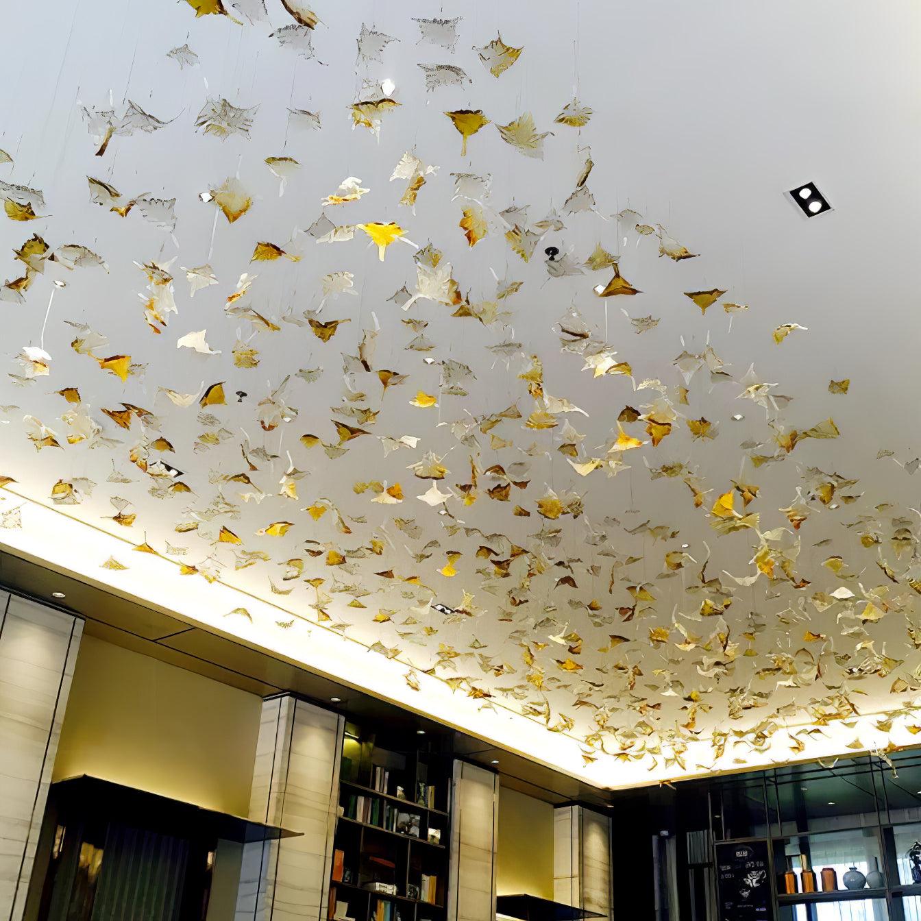 Multicolor Crystal Spiral Maple Leaf Chandelier - Image 12