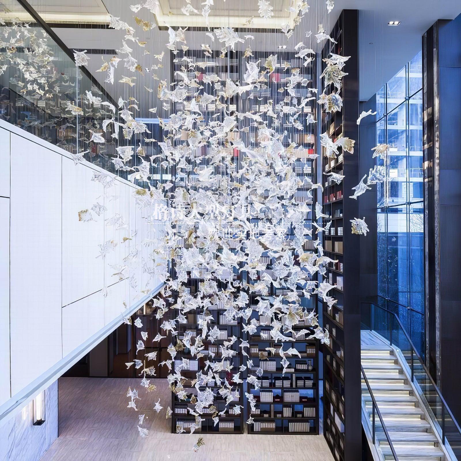 Multicolor Crystal Spiral Maple Leaf Chandelier - Image 18