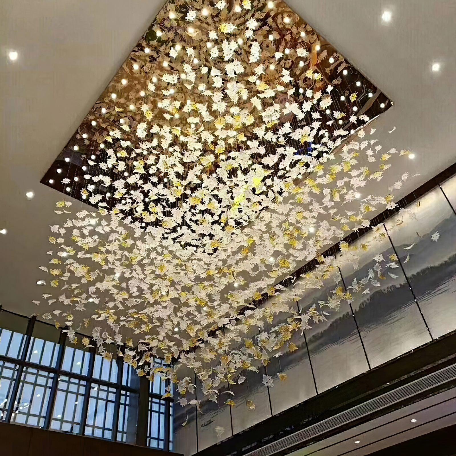 Multicolor Crystal Spiral Maple Leaf Chandelier - Image 19