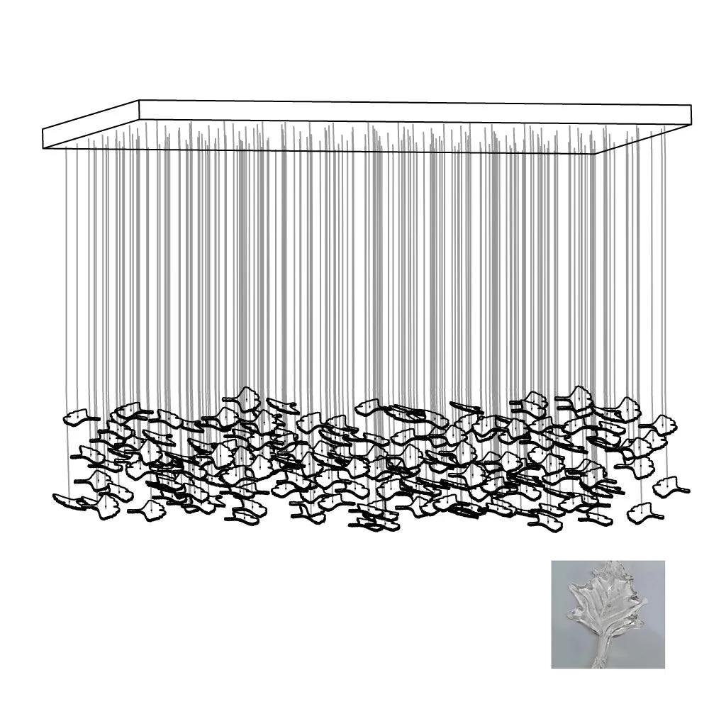 Multicolor Crystal Spiral Maple Leaf Chandelier - Image 28
