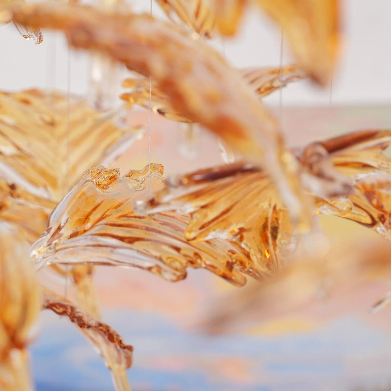 Multicolor Crystal Spiral Maple Leaf Chandelier - Image 40