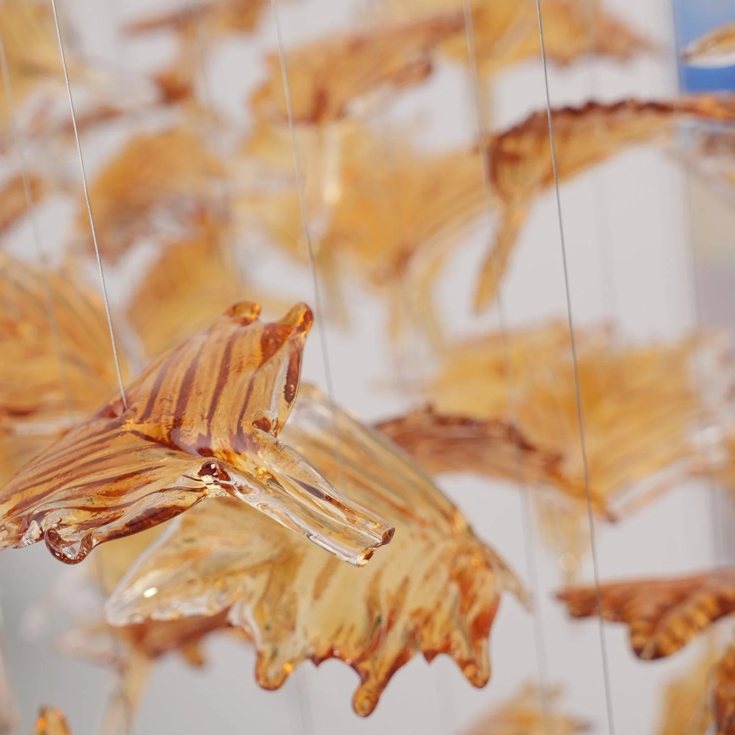 Multicolor Crystal Spiral Maple Leaf Chandelier - Image 42